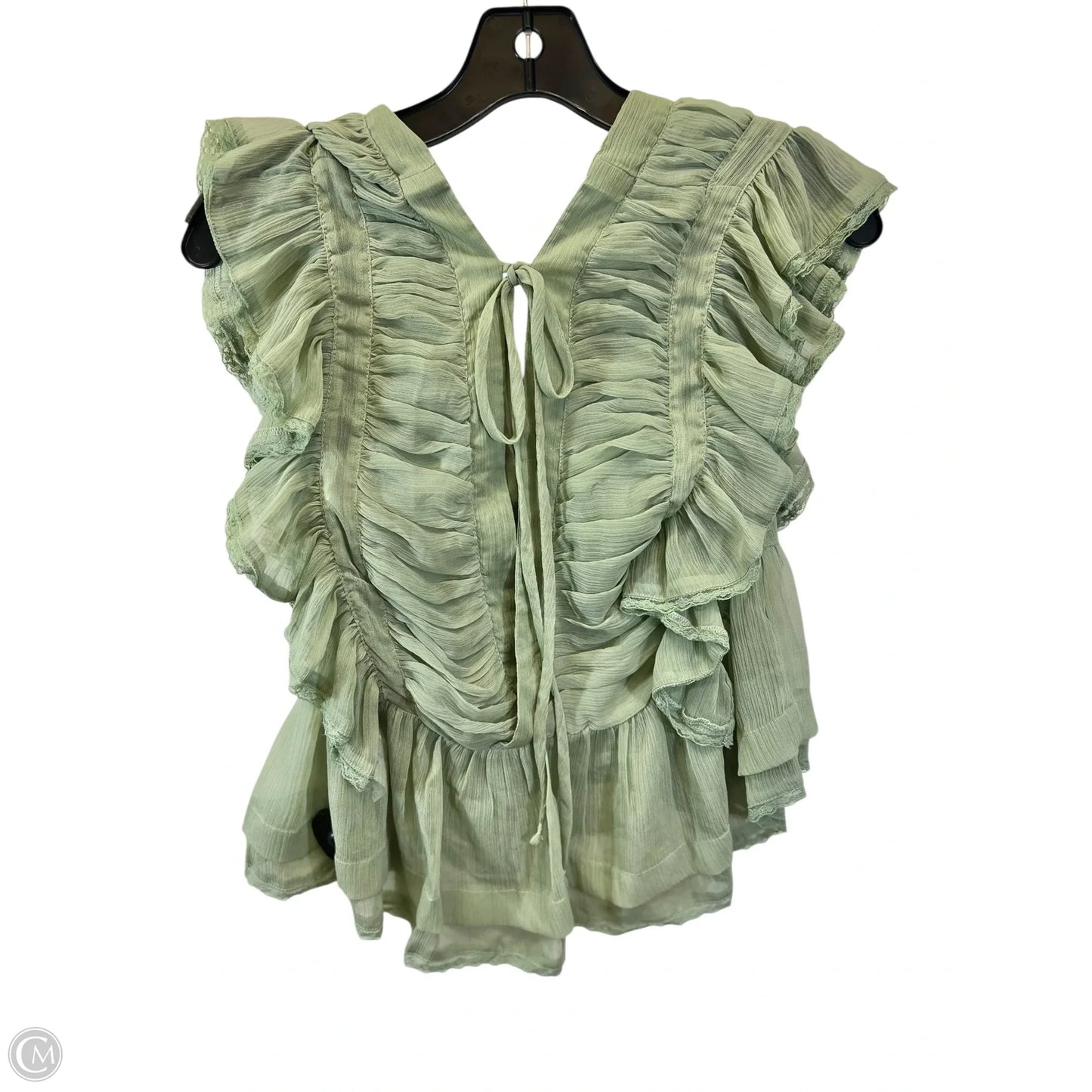 Top Short Sleeve By Forever 21 In Green, Size: L