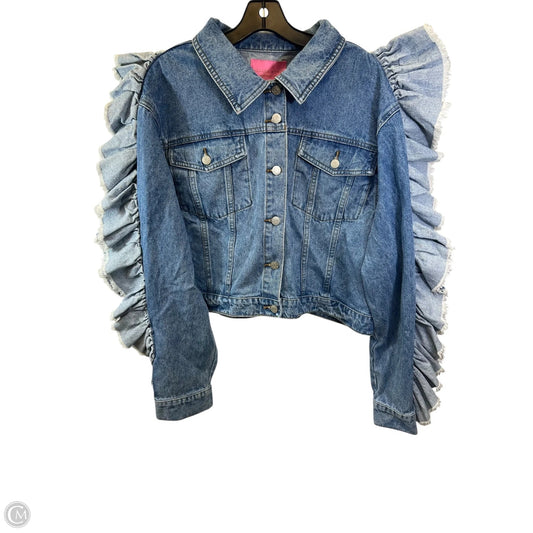 Jacket Denim By Azalea Wang In Blue Denim, Size: 3x