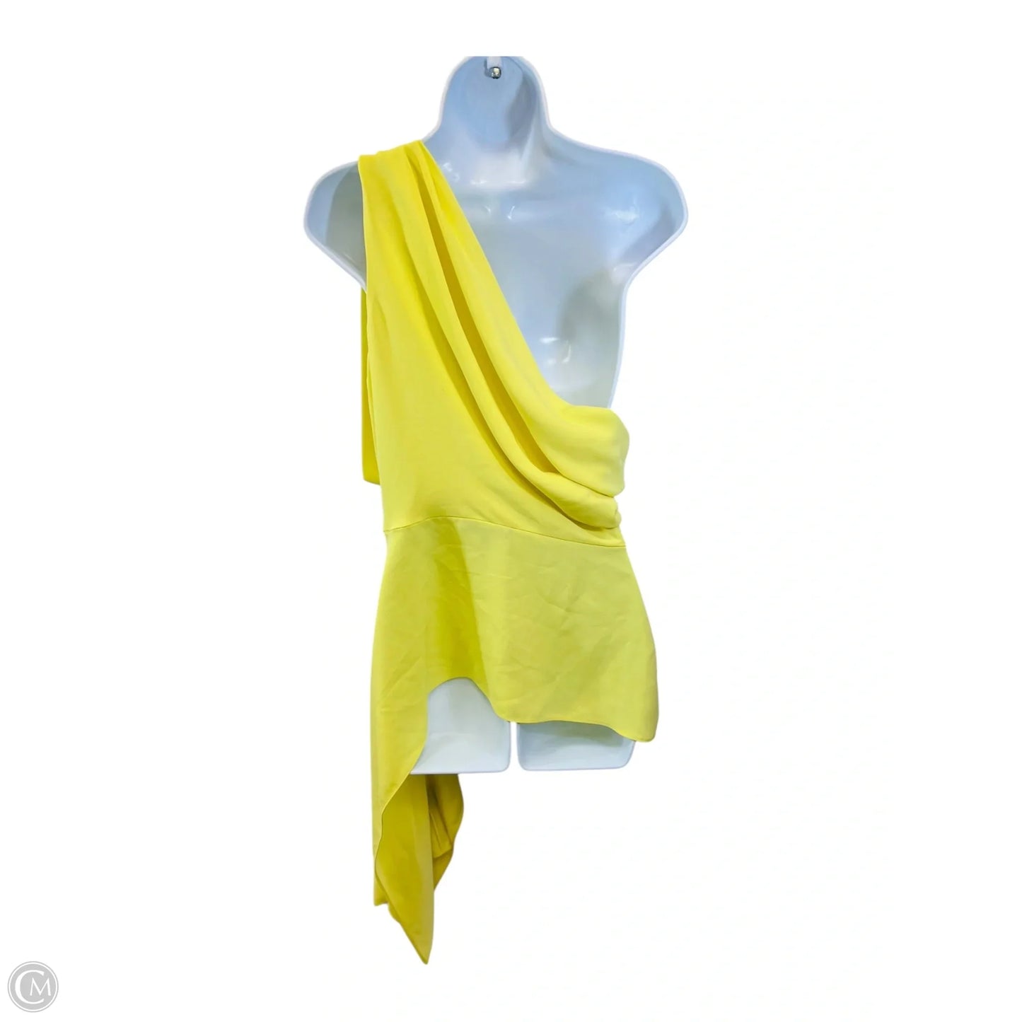 Top Sleeveless Designer By Bcbgmaxazria In Yellow, Size: M
