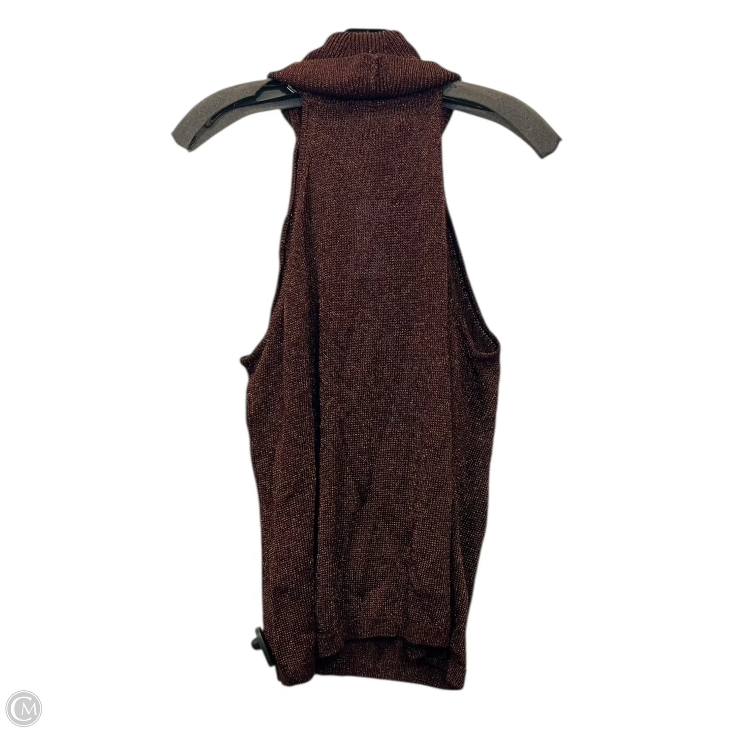 Top Sleeveless By Guess In Maroon, Size: Xl