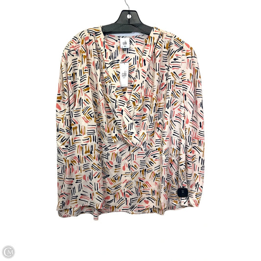 Top Long Sleeve By Cabi In Multi-colored, Size: Xxl