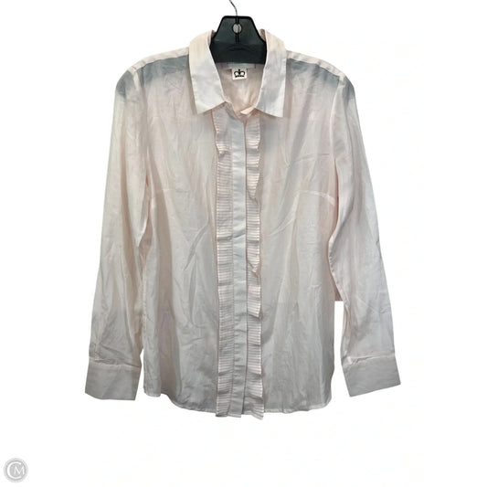 Top Long Sleeve By Paula Cahen Danvers In Peach, Size: M