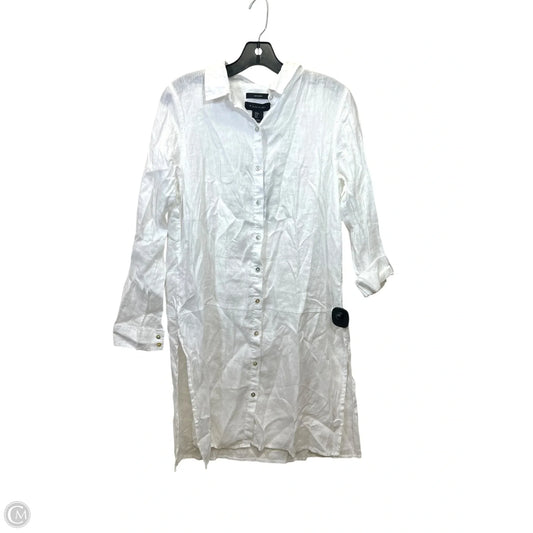 Tunic Long Sleeve By Tahari By Arthur Levine In White, Size: S