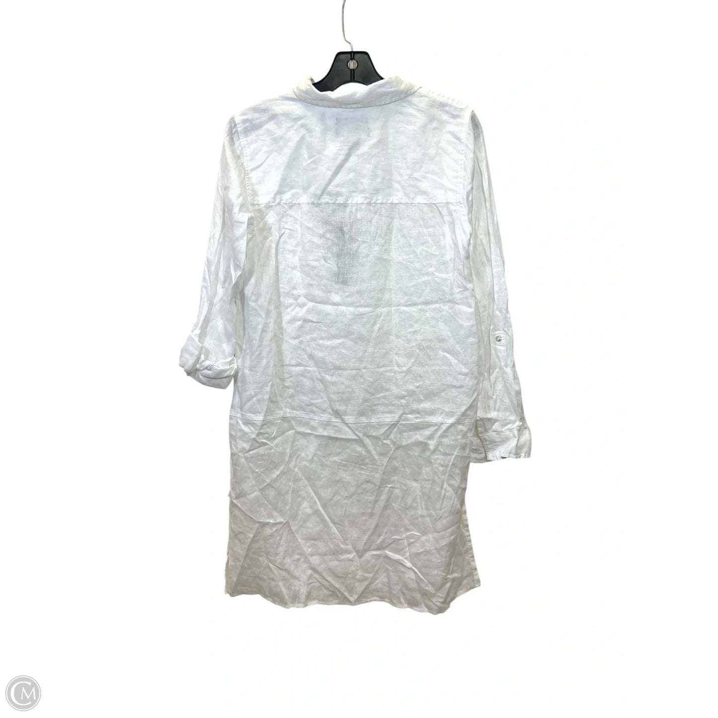 Tunic Long Sleeve By Tahari By Arthur Levine In White, Size: S