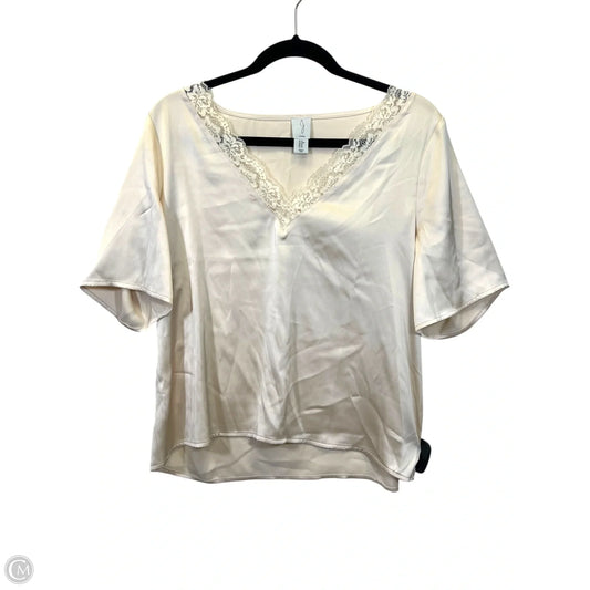 Top Short Sleeve Designer By Joie In Cream, Size: M