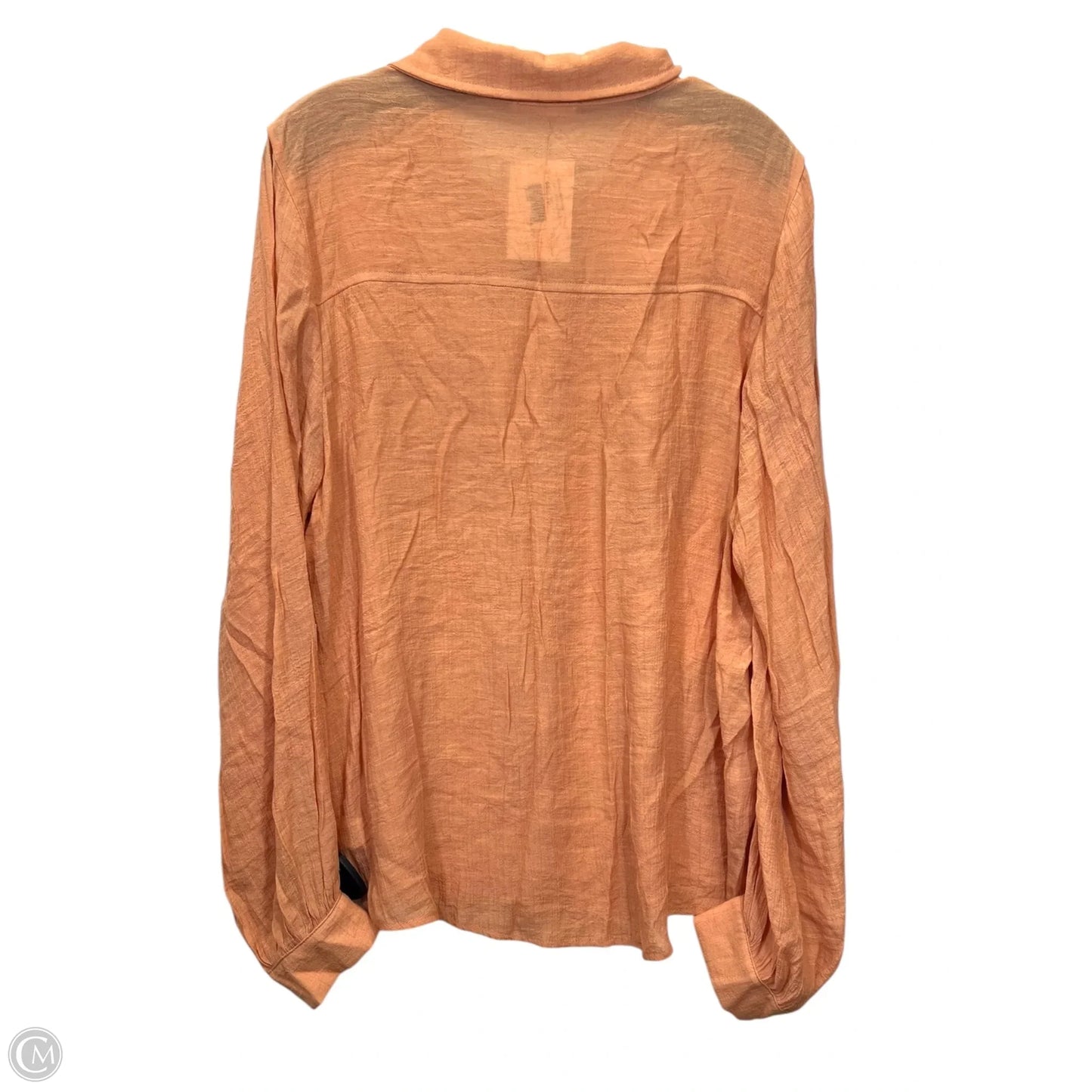 Top Long Sleeve By Timing In Orange, Size: L
