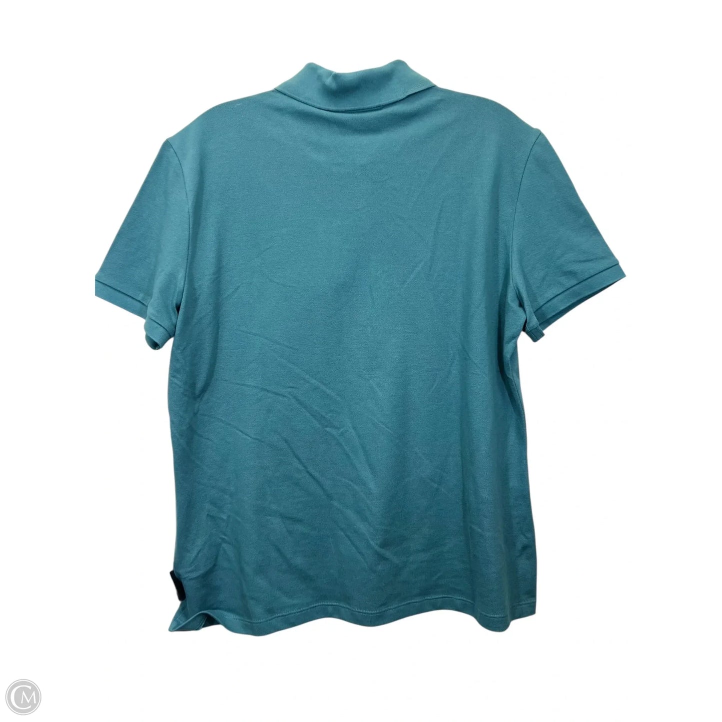 Top Short Sleeve Designer By Lacoste In Teal, Size: L
