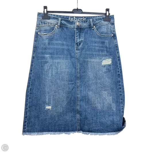 Skirt Maxi By INHERIT In Blue Denim, Size: L