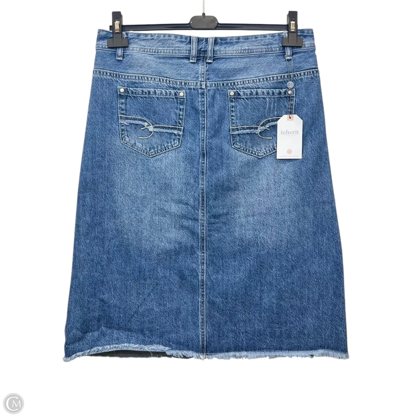 Skirt Maxi By INHERIT In Blue Denim, Size: L