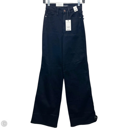 Jeans Wide Leg By Judy Blue In Black Denim, Size: 0