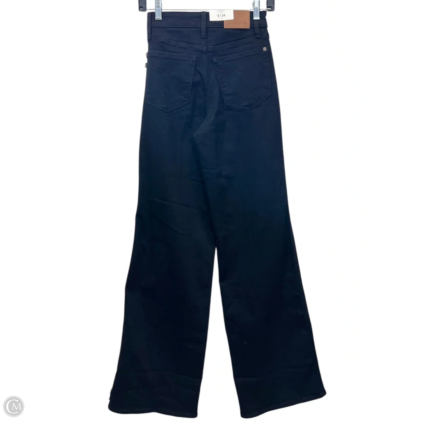 Jeans Wide Leg By Judy Blue In Black Denim, Size: 0