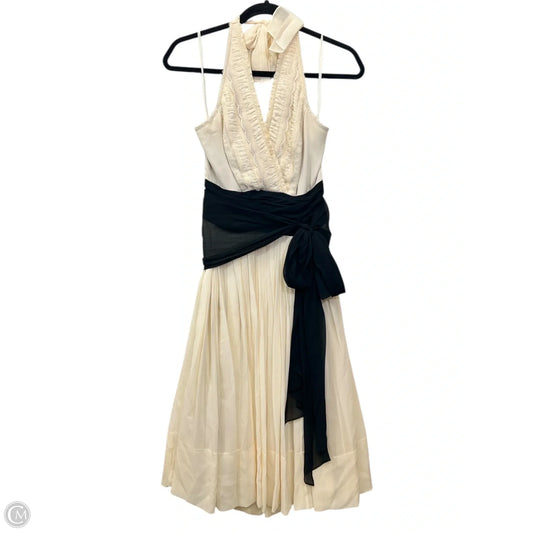 Dress Designer By Bcbgmaxazria In Black & Cream, Size: S