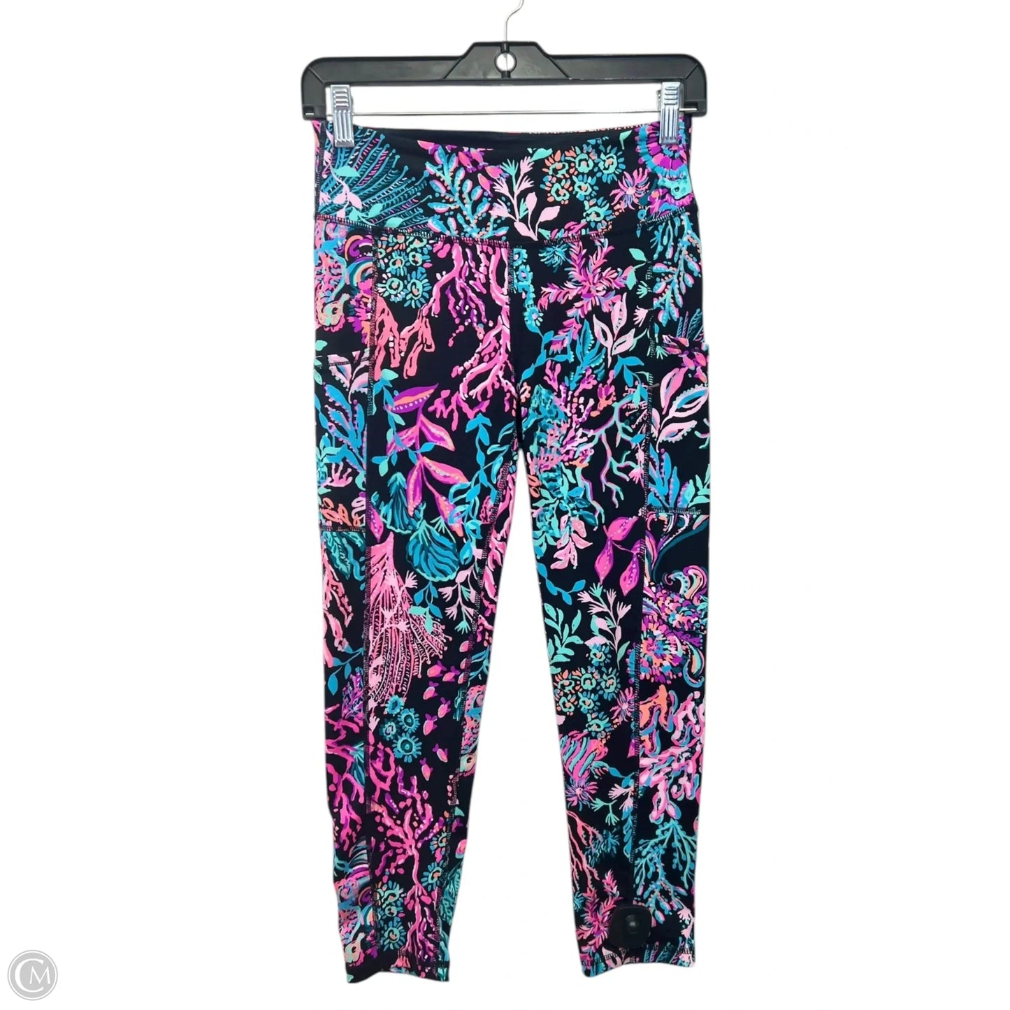 Athletic Leggings By Lilly Pulitzer In Black & Pink, Size: S