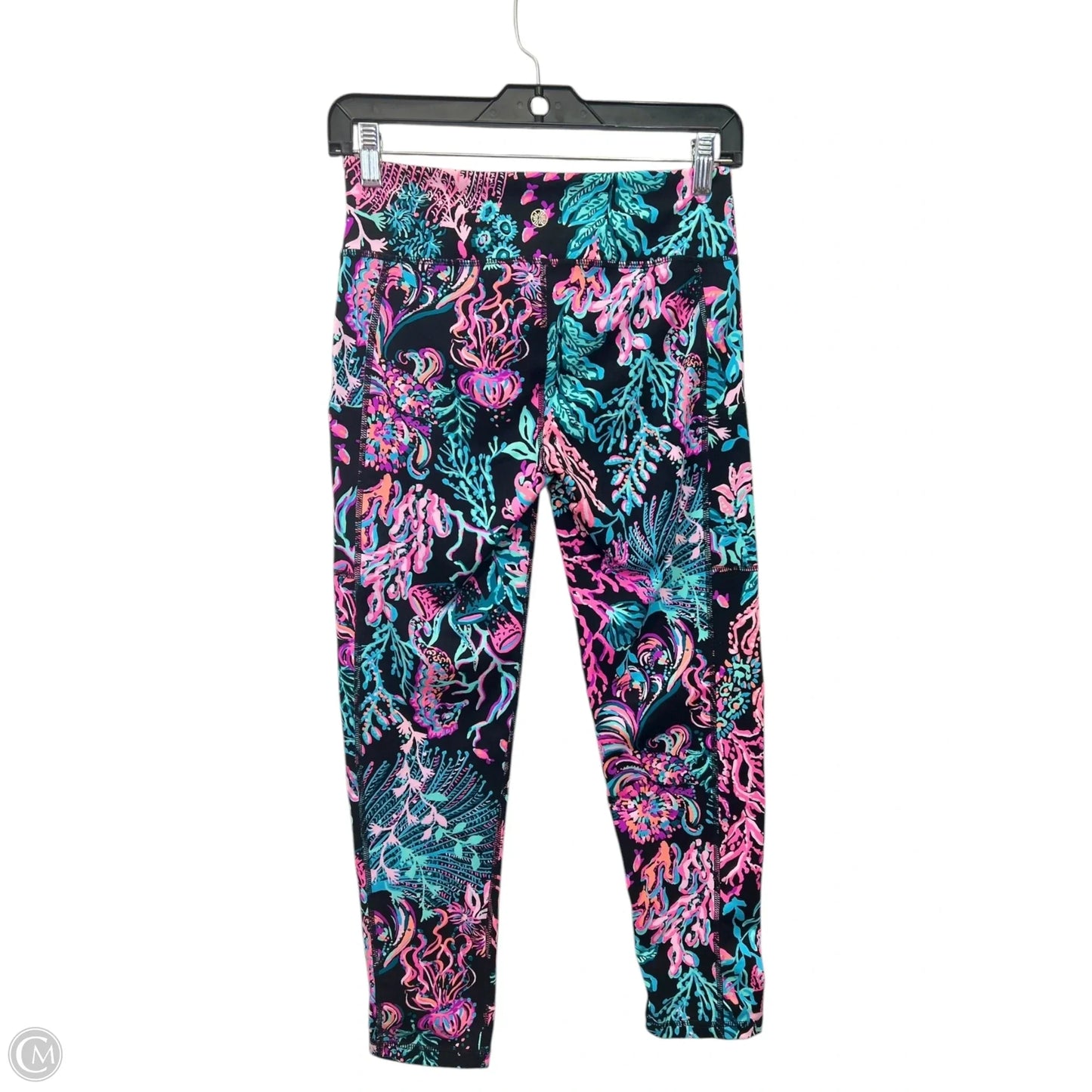Athletic Leggings By Lilly Pulitzer In Black & Pink, Size: S