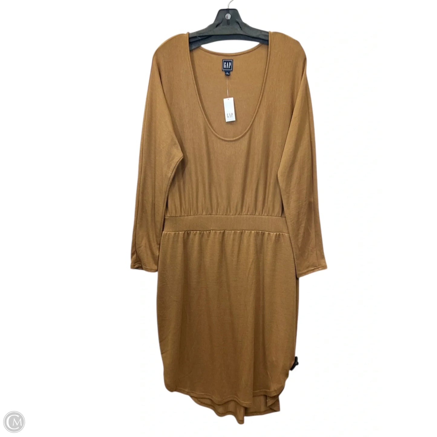 Dress Casual Midi By Gap In Brown, Size: L