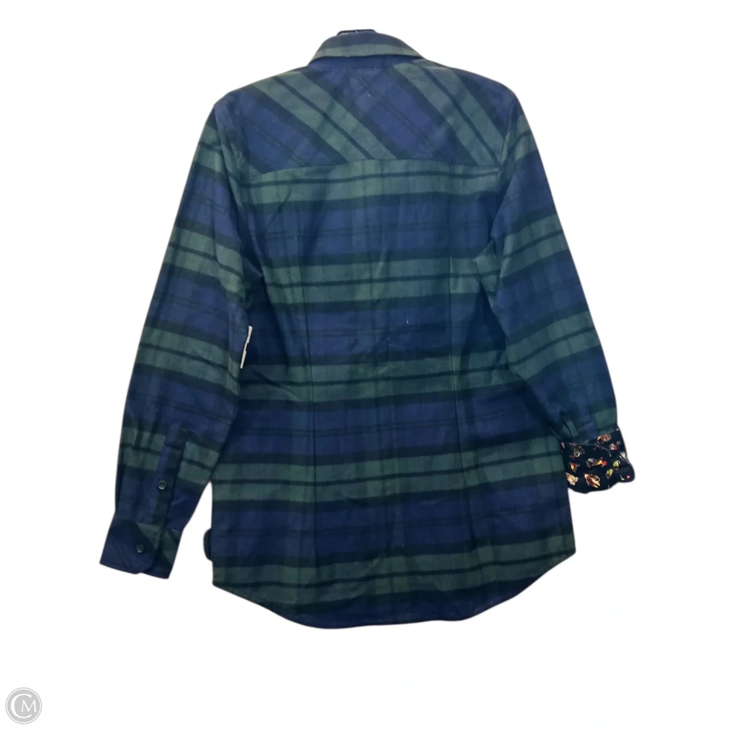 Top Long Sleeve By Pladra In Plaid Pattern, Size: M