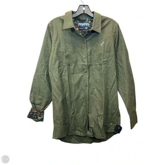 Top Long Sleeve By Pladra In Green, Size: M