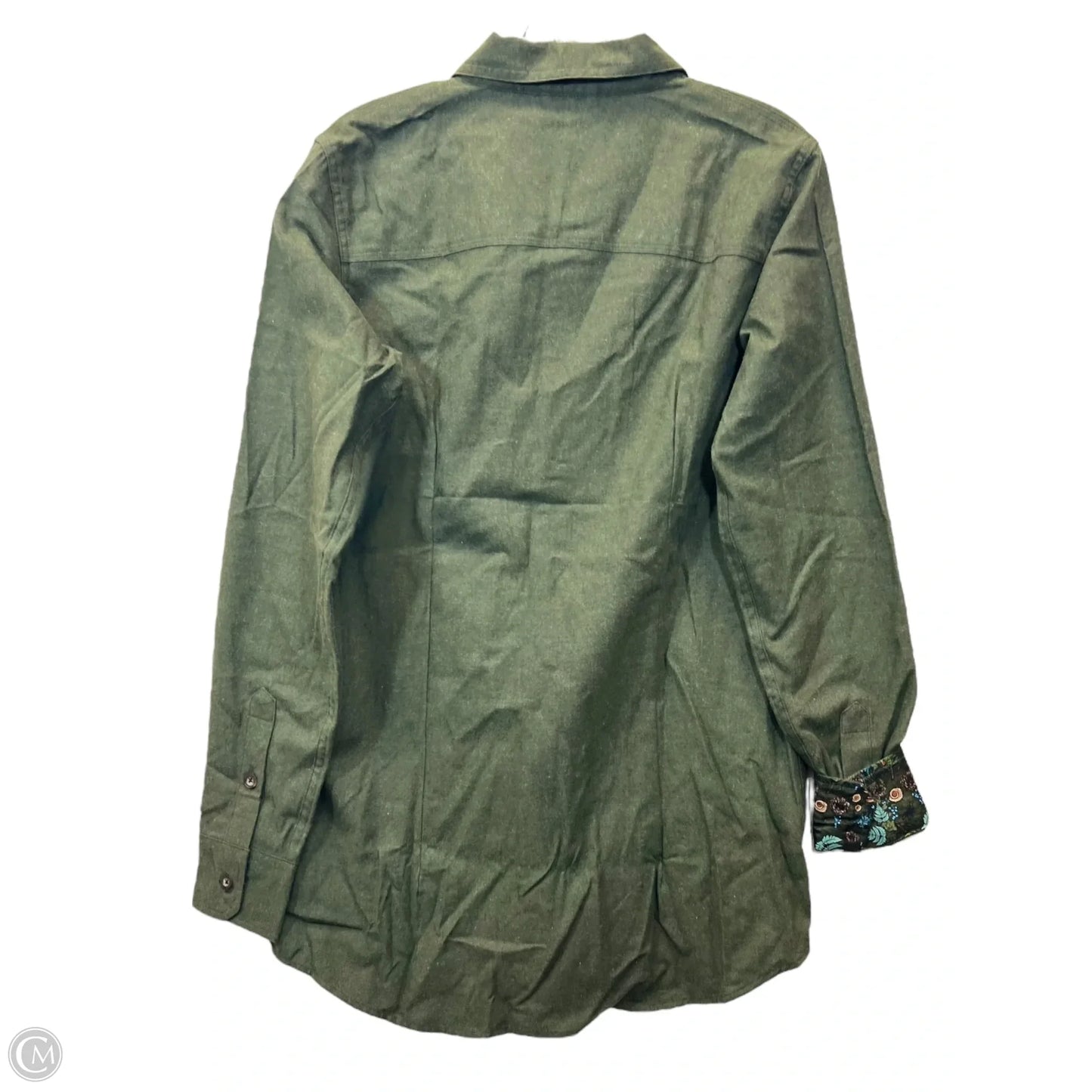 Top Long Sleeve By Pladra In Green, Size: M