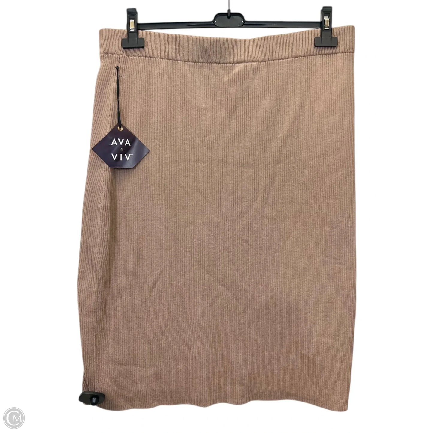 Skirt Maxi By Ava & Viv In Tan, Size: 1x