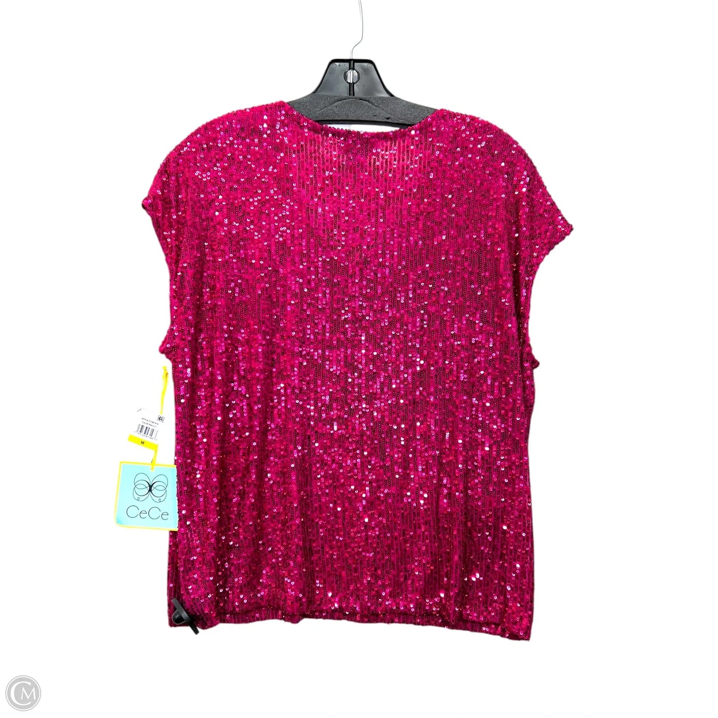 Top Short Sleeve By Cece In Pink, Size: M