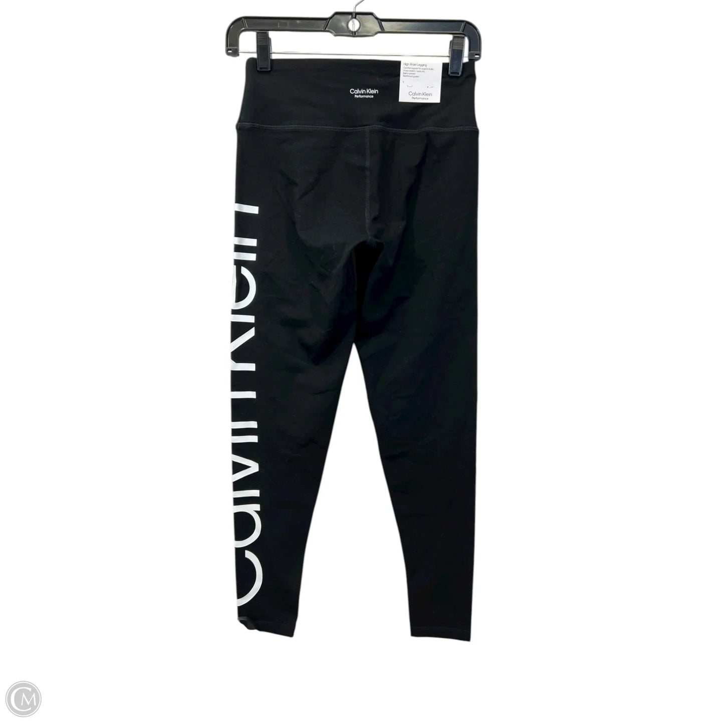 Athletic Leggings By Calvin Klein Performance In Black & White, Size: S