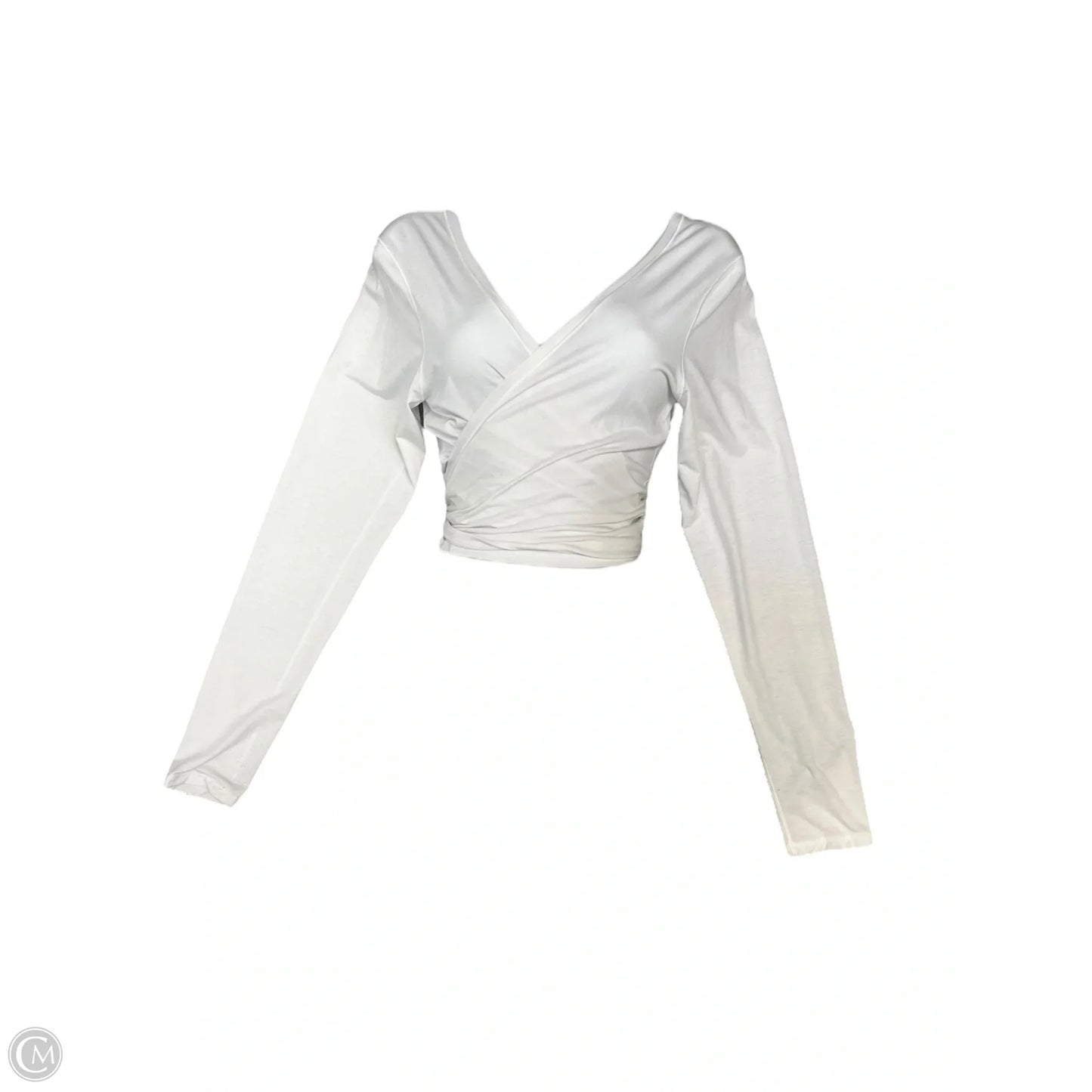 Athletic Top Long Sleeve Crewneck By Lululemon In White, Size: M