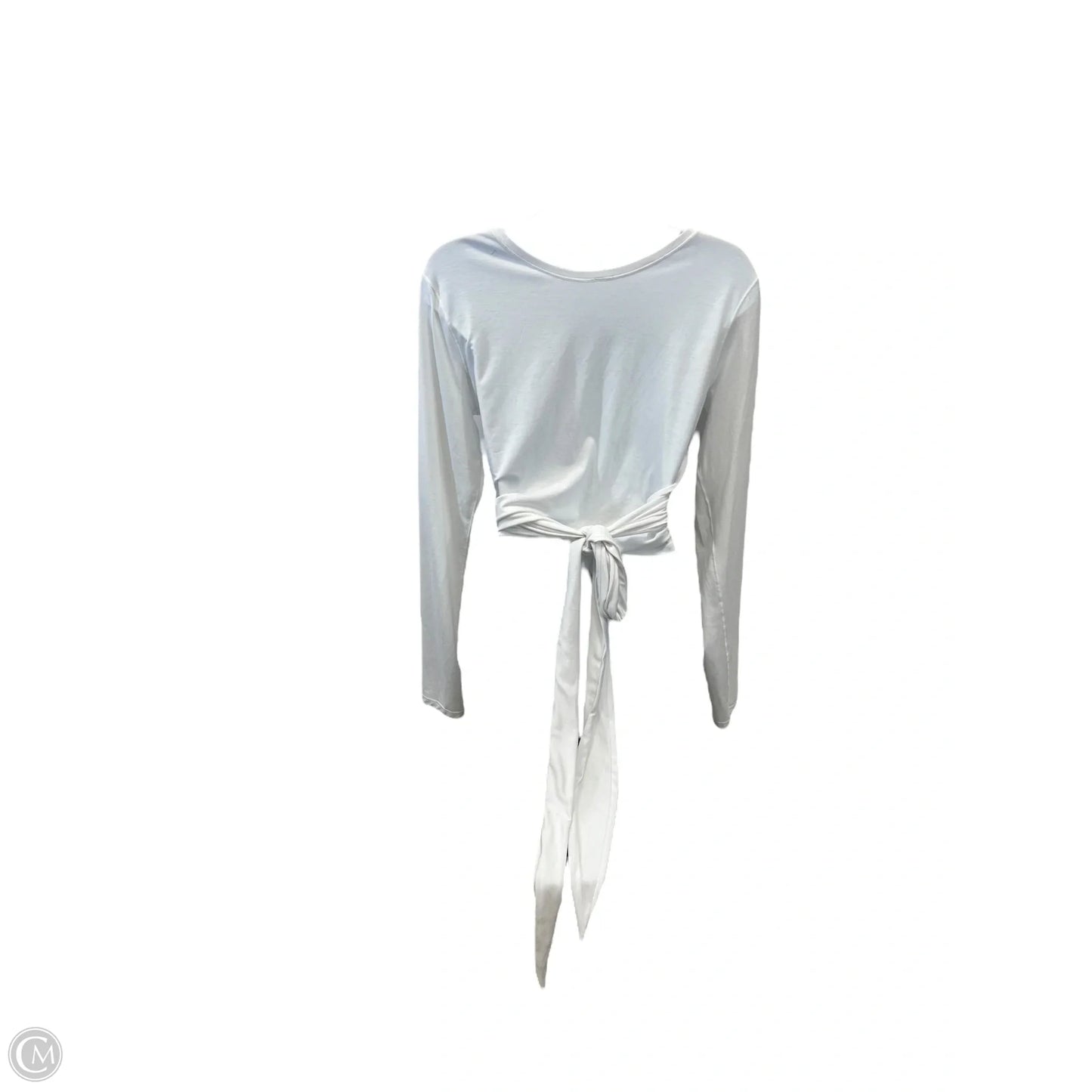 Athletic Top Long Sleeve Crewneck By Lululemon In White, Size: M