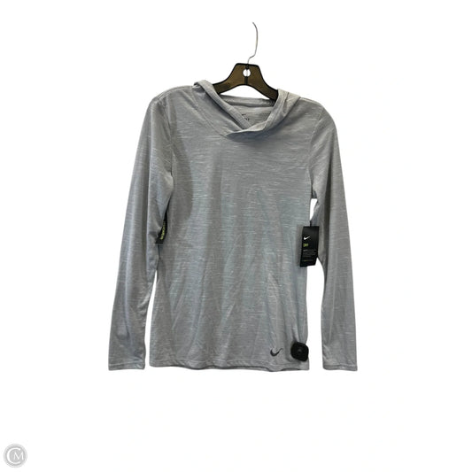 Athletic Top Long Sleeve Hoodie By Nike In Grey, Size: Xs