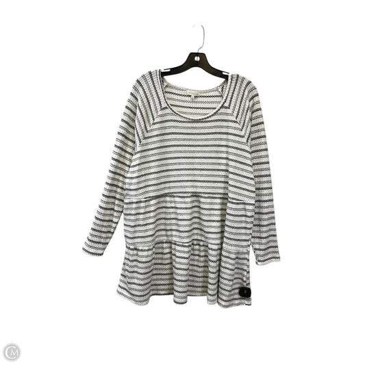 Top Long Sleeve By Ultra Dress In White, Size: 2x