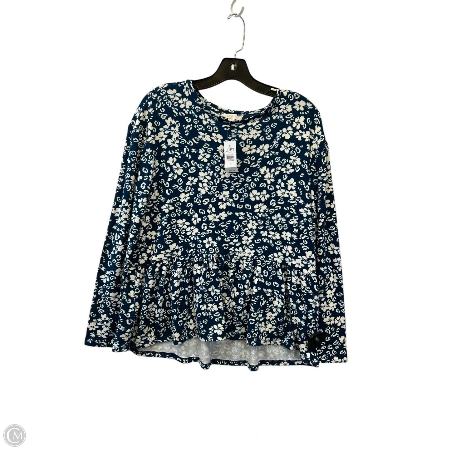 Top Long Sleeve By Loft In Teal, Size: S