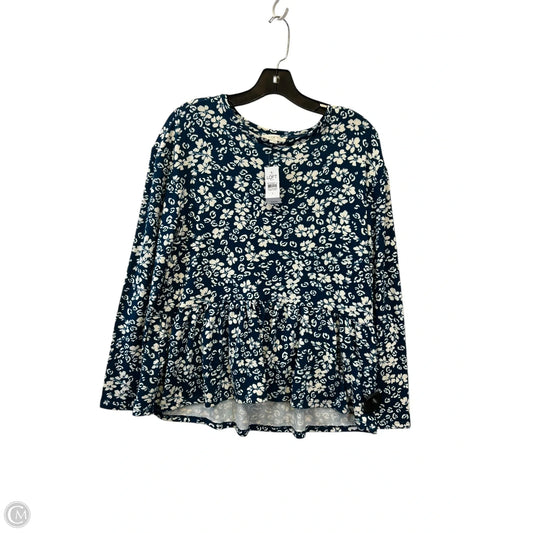Top Long Sleeve By Loft In Teal, Size: S
