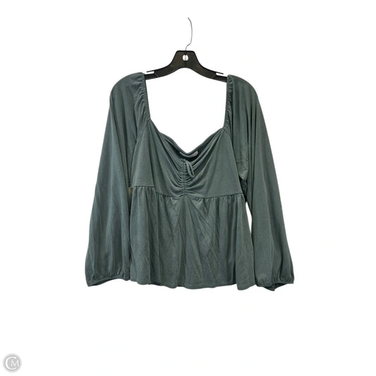 Top Long Sleeve By Lucky Brand In Green, Size: Xxl