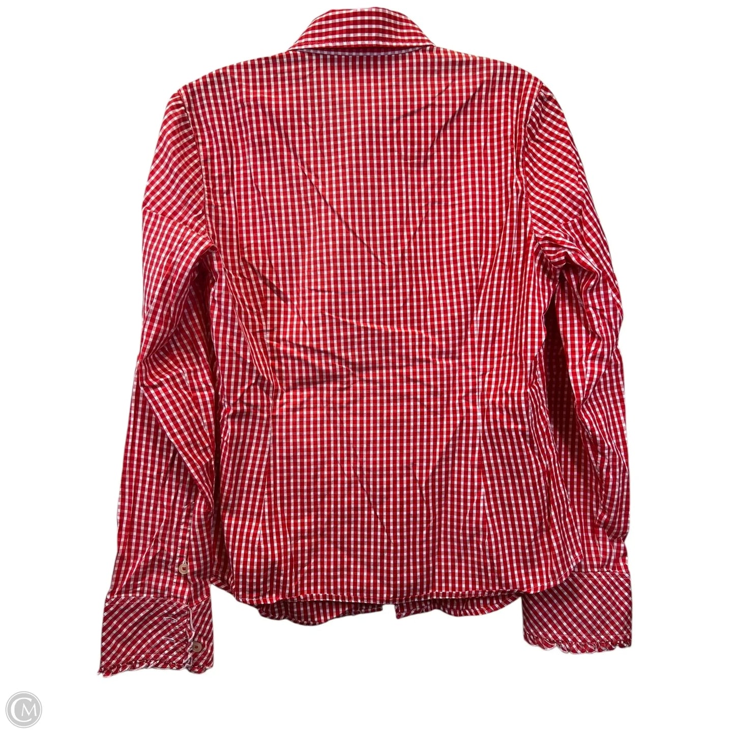 Top Long Sleeve By Lilly Pulitzer In Checkered Pattern, Size: M