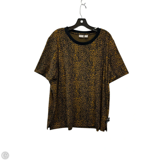 Top Short Sleeve By Chicos In Animal Print, Size: Xxl