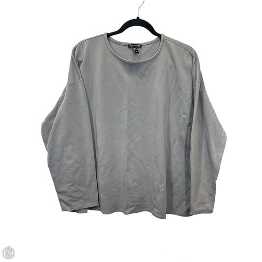 Top Long Sleeve Designer By Eileen Fisher In Taupe, Size: L
