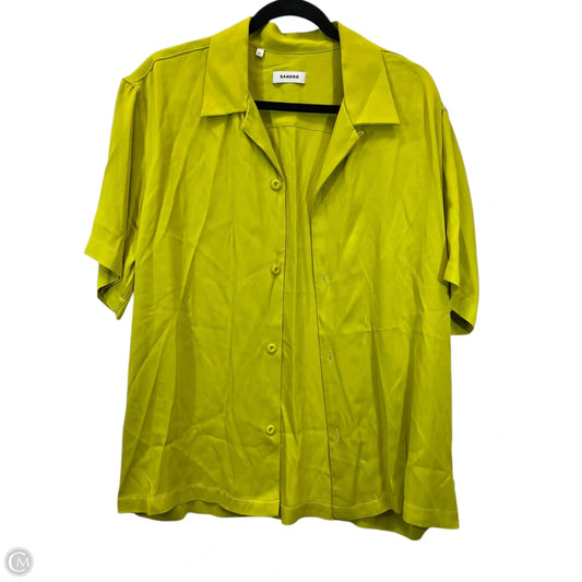 Top Short Sleeve Designer By Sandro In Green, Size: Xl