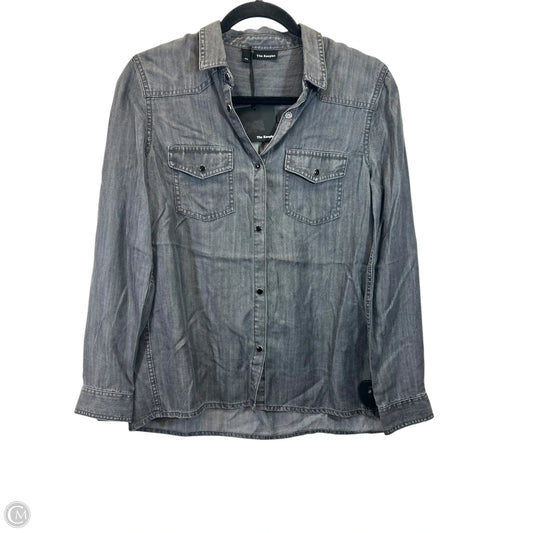 Top Long Sleeve Designer By The Kooples In Grey, Size: Xs