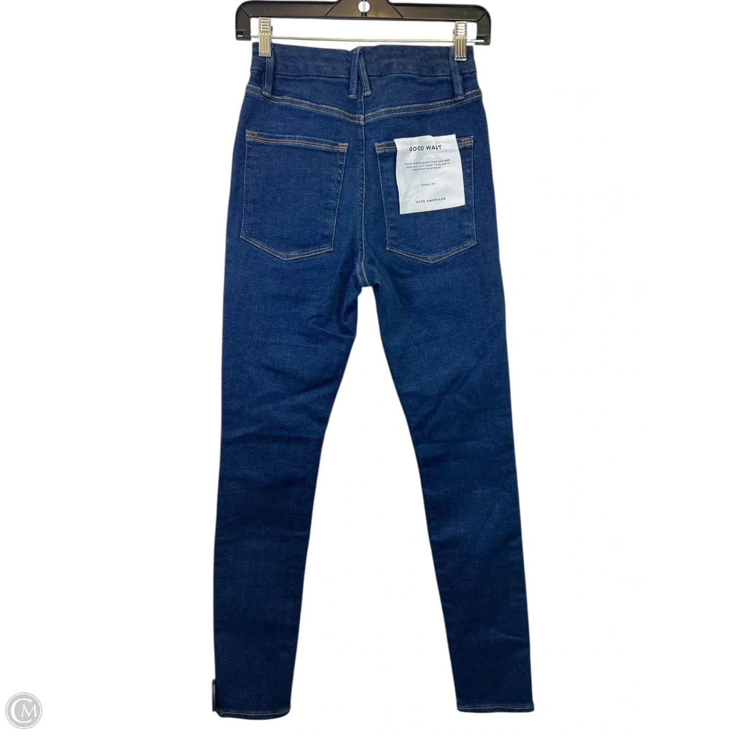 Jeans Skinny By Good American In Blue Denim, Size: S