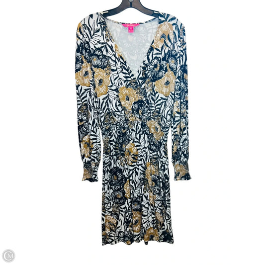 Dress Casual Midi By Lilly Pulitzer In Black & Gold, Size: Xs