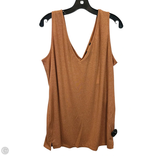 Top Sleeveless By Long Tall Sally In Bronze, Size: Xl