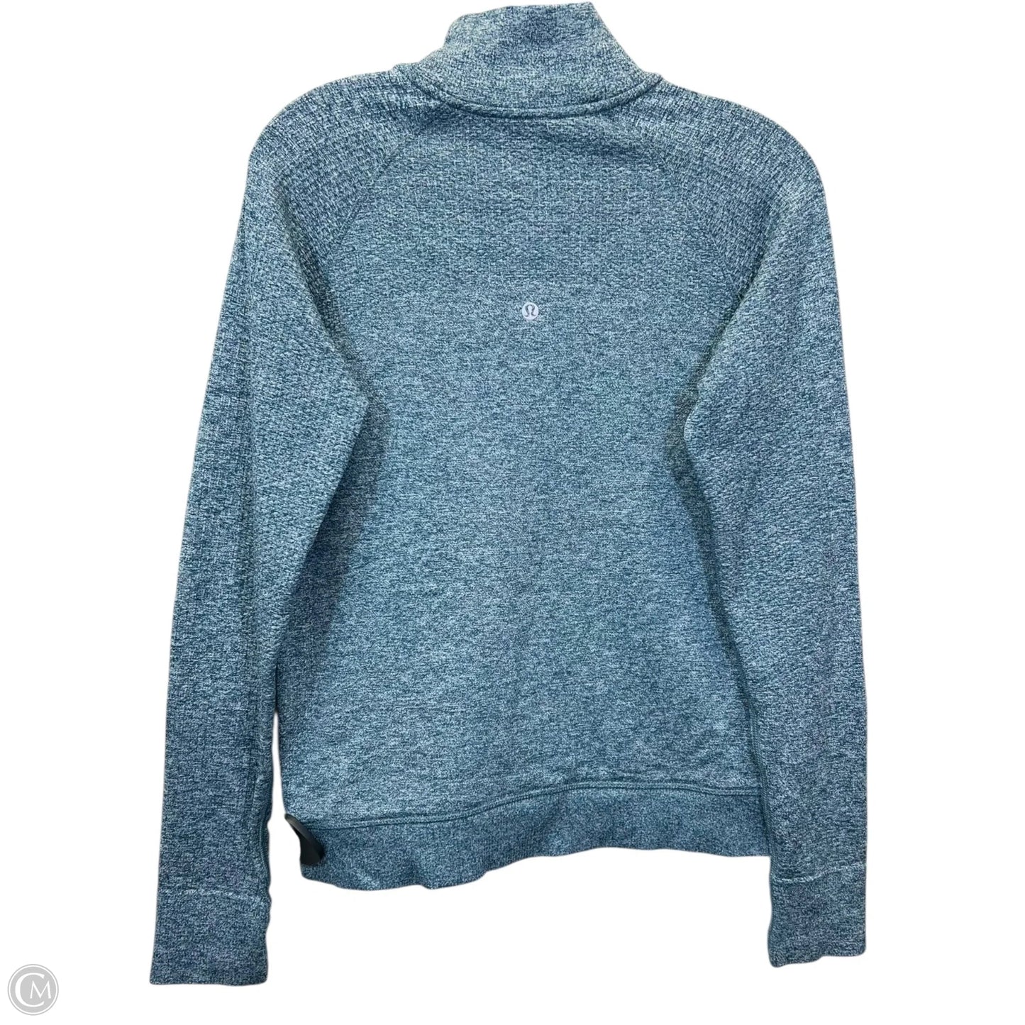 Athletic Top Long Sleeve Collar By Lululemon In Blue, Size: 8
