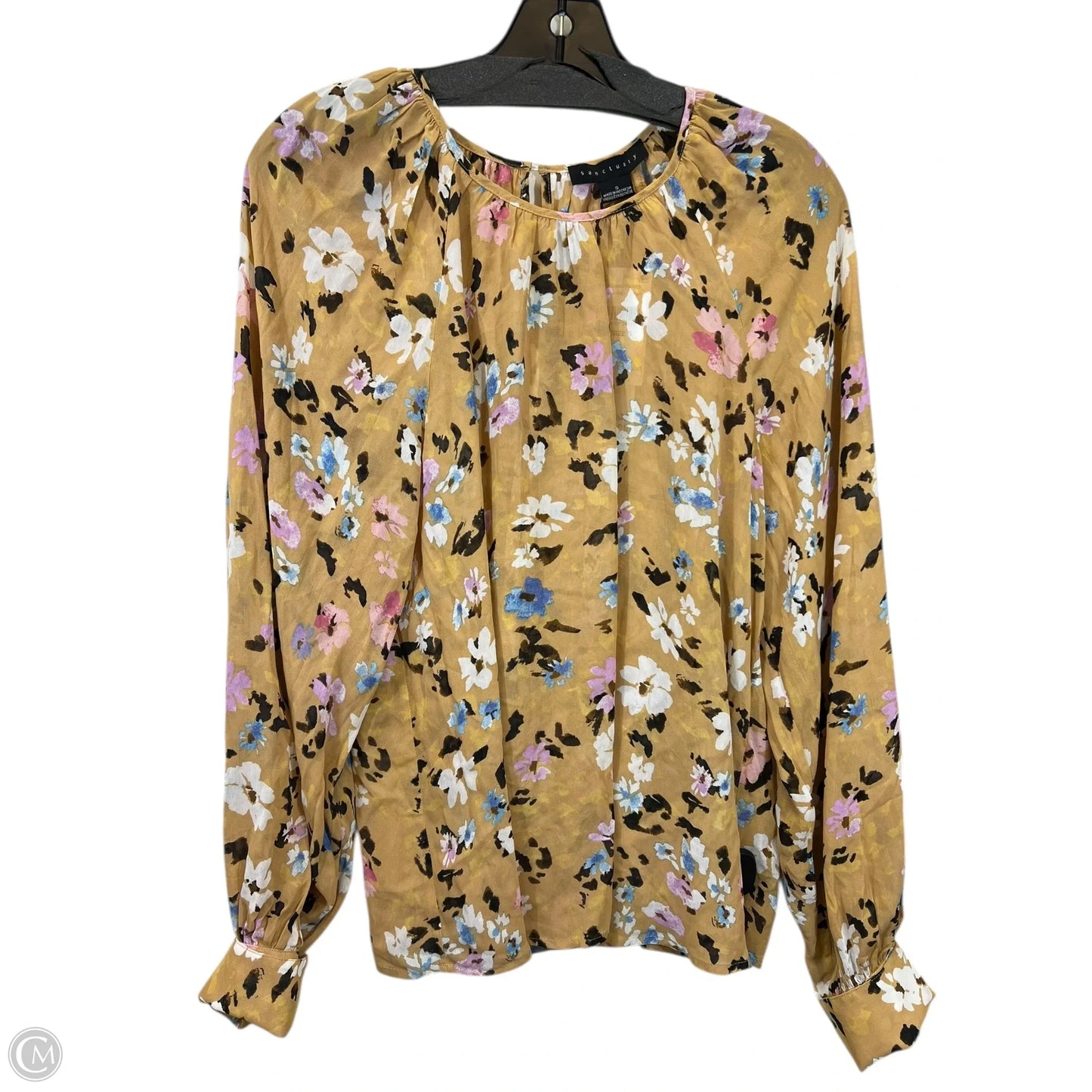Top Long Sleeve By Sanctuary In Floral Print, Size: S