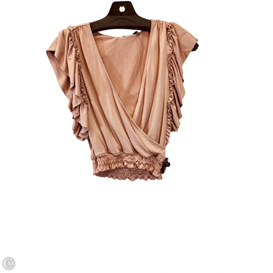 Top Short Sleeve By Anthropologie In Mauve, Size: Xxs