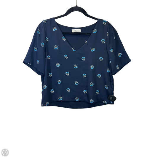 Top Short Sleeve Designer By Babaton In Navy, Size: M