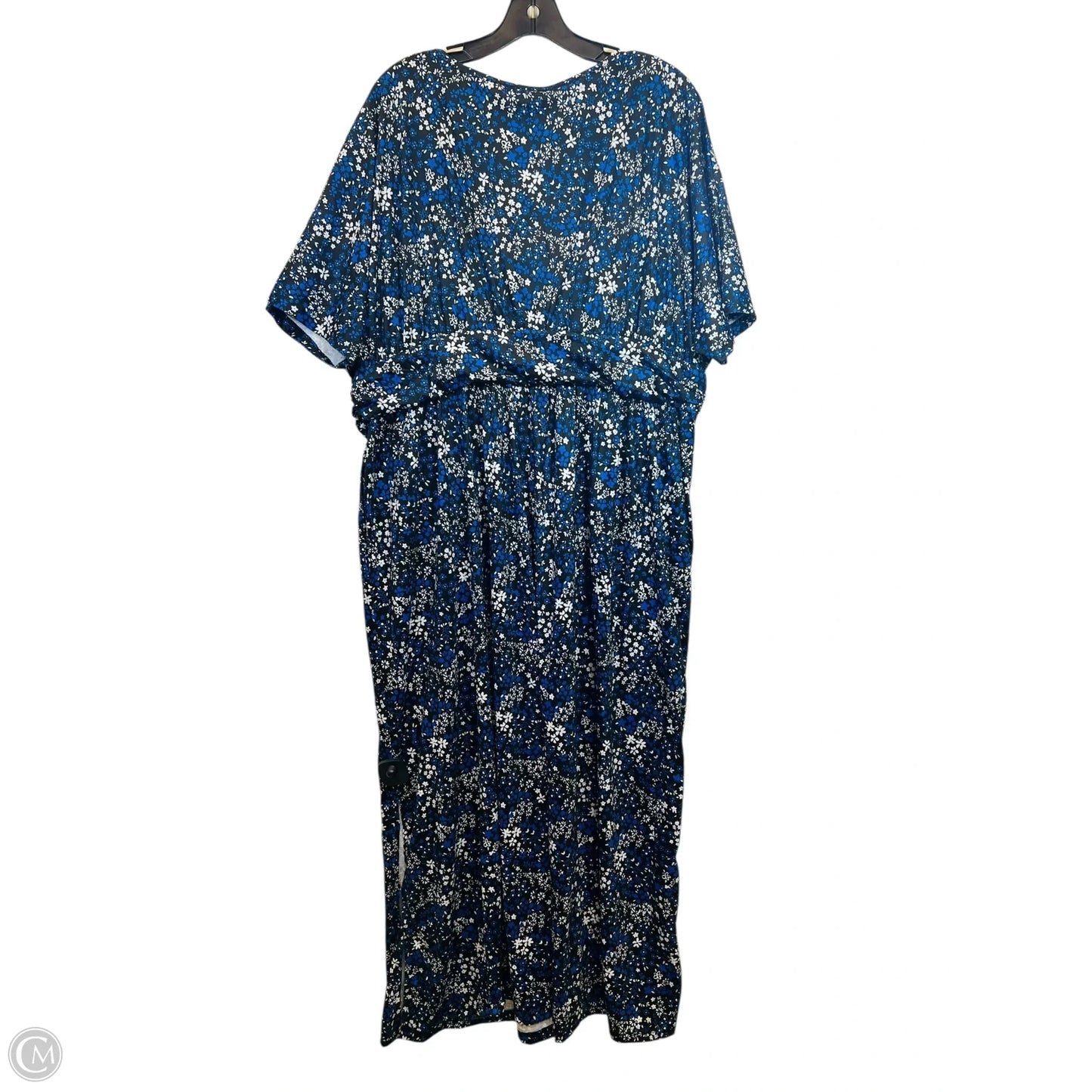 Dress Casual Maxi By Clothes Mentor In Black & Blue, Size: 3x