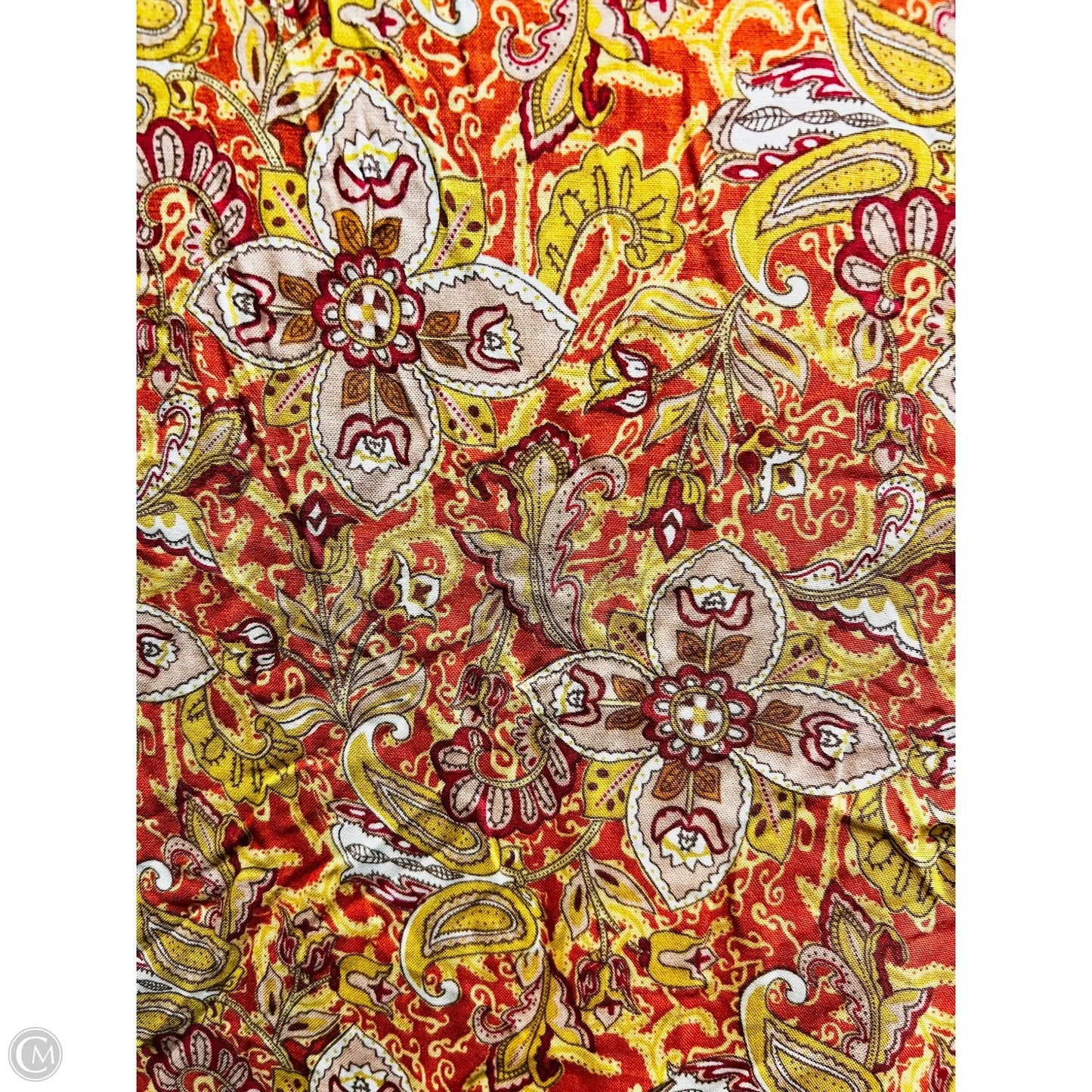 Top Short Sleeve By Anne Carson In Orange & Pink, Size: L