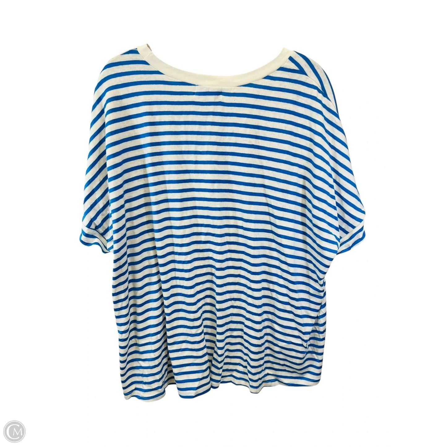 Top Short Sleeve By Molly Bracken In Striped Pattern, Size: M