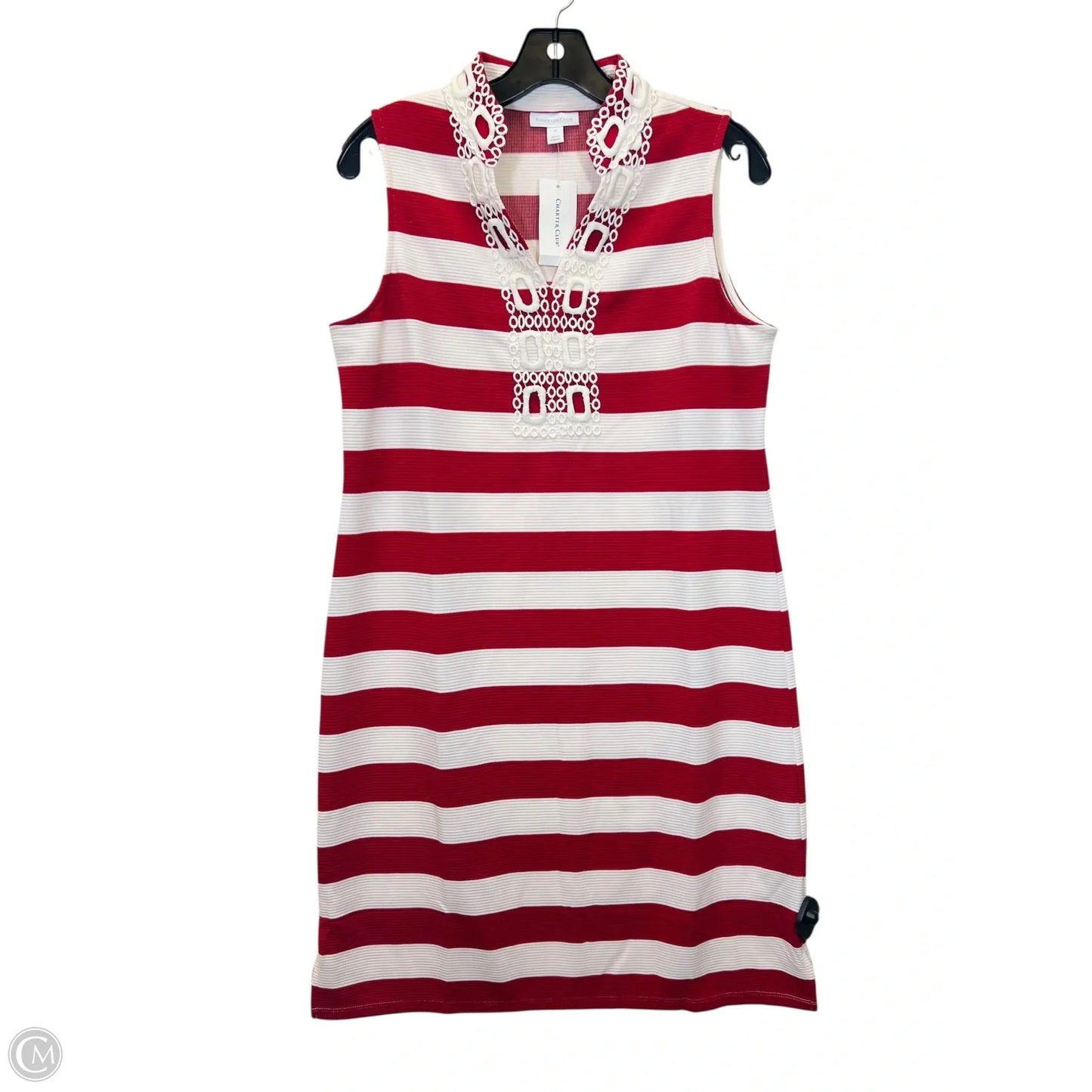 Dress Casual Midi By Charter Club In Red & Yellow, Size: M