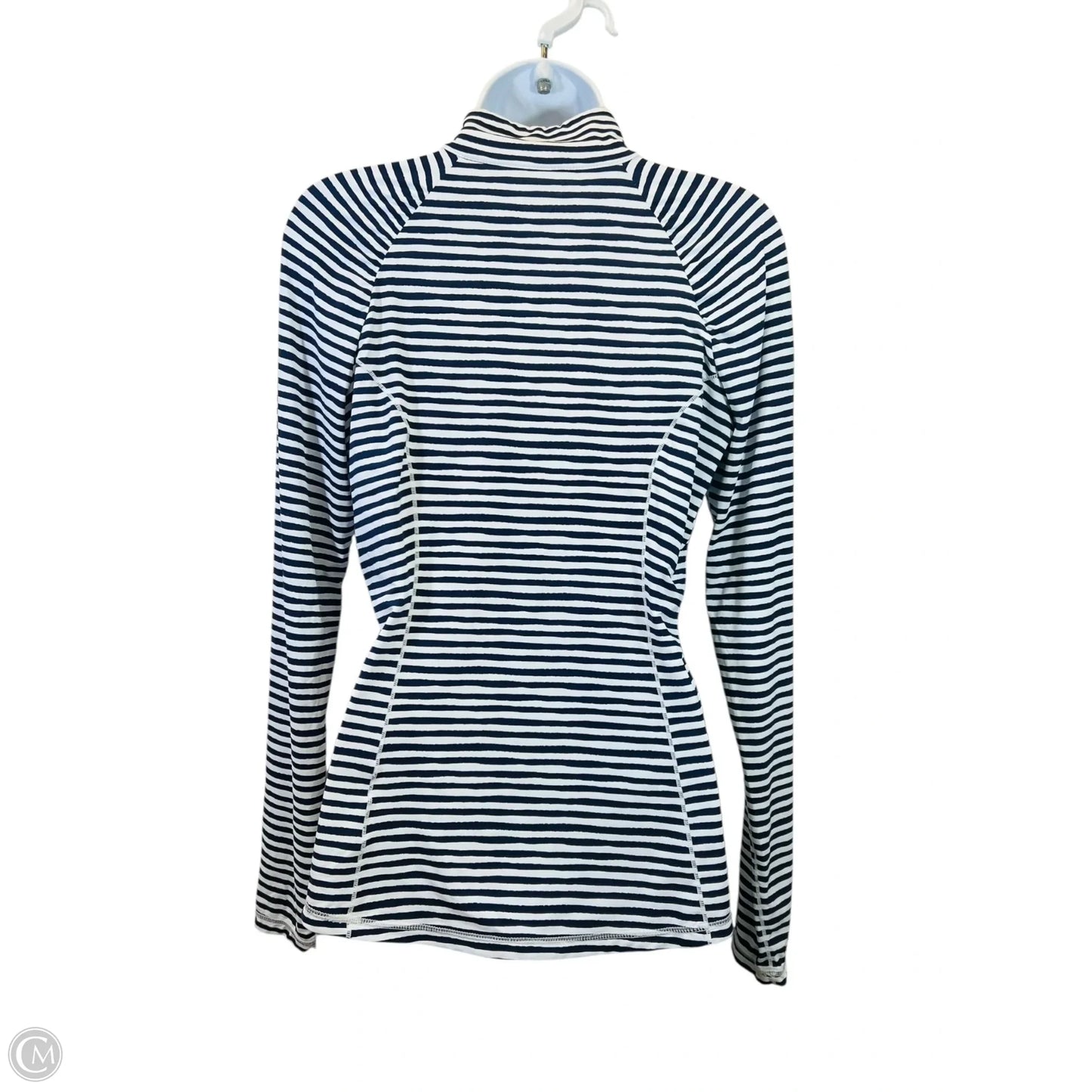Athletic Top Long Sleeve Collar By Lilly Pulitzer In Striped Pattern, Size: S