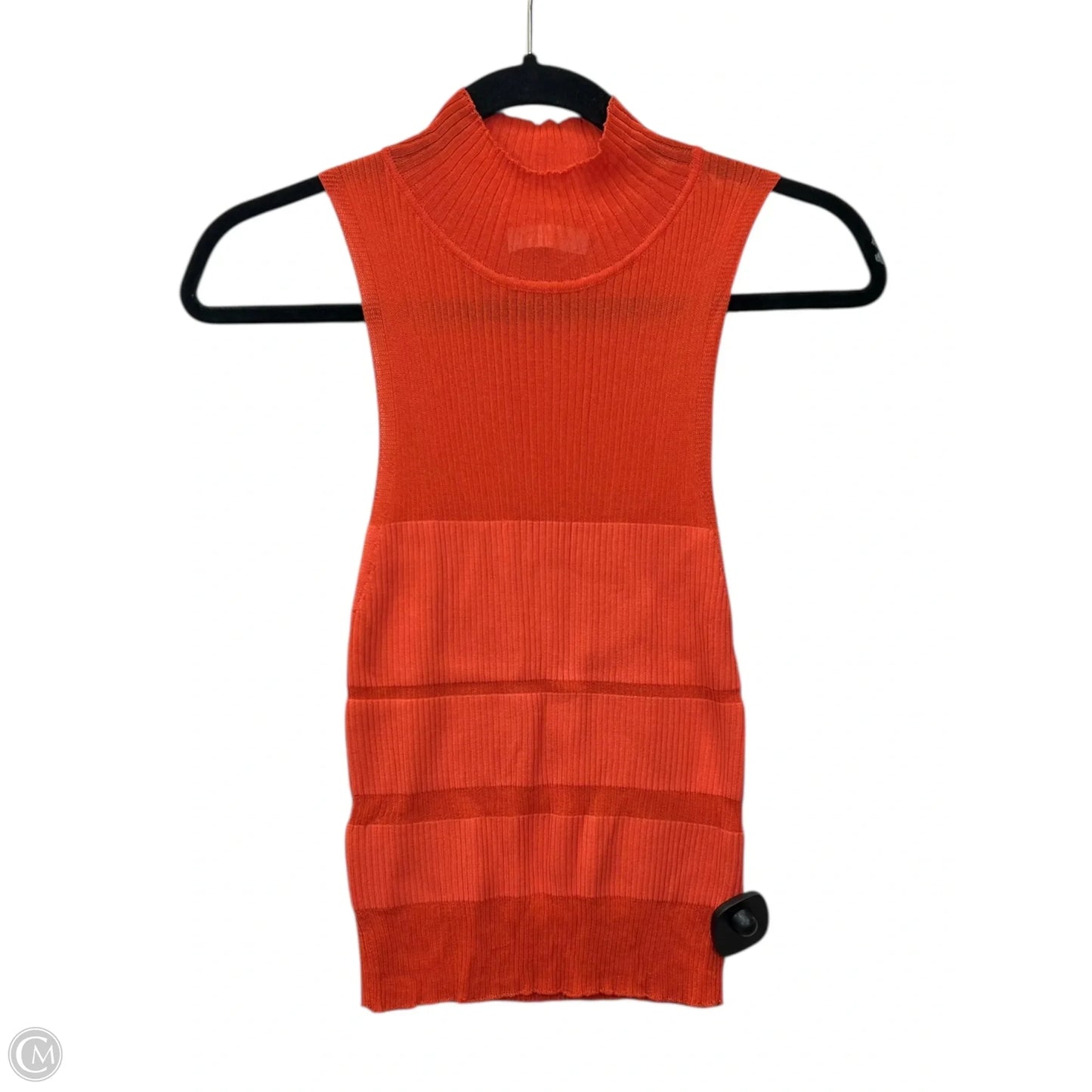 Top Sleeveless Designer By Ramy Brook In Orange